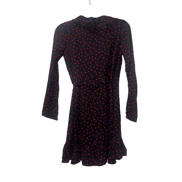 Réalisation Par Silk Italia Alexandra Polka Dot Wrap Dress – Size Small - Picture 6 of 15